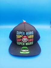Super Mario Hat Boys One Size Fits Most Youth Snapback Cap Nintendo Gift 