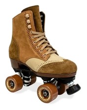 Sure-Grip Oxford Skates Size 6 Blazer Brown Leather Lace-Up Roller Skates Lmt Ed