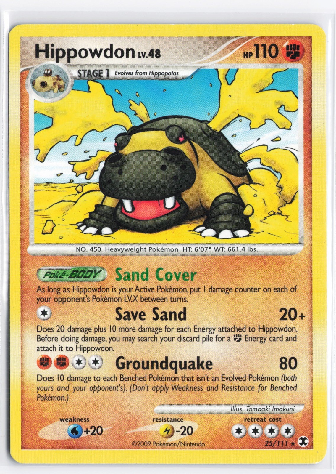 Pokemon TCG Hippowdon 25/111 Rising Rivals Rare LP