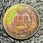Estate Find 1907 FULL LIBERTY Indian Head Cent Penny RARE NEON TONING