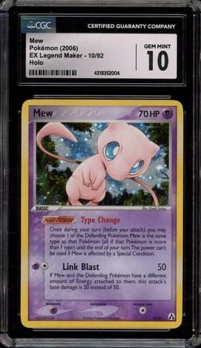 Pokemon Mew EX Legend Maker Holo Rare #10 CGC 10 Gem Mint