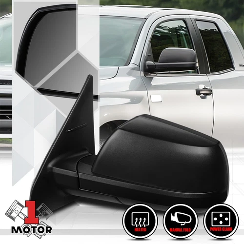 [L] Driver Side Power+Heated Foldable Replacement Mirror for 14-18 Toyota Tundra