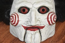 nwot SAW Billy Latex Haloween Mask Trick or Treat Studios Russ Lukich Sculptor