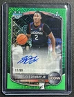 SILAS DEMARY JR. 2025-26 BOWMAN CHROME AUTO GREEN MOJO REFRACTOR PROSPECT 17/99