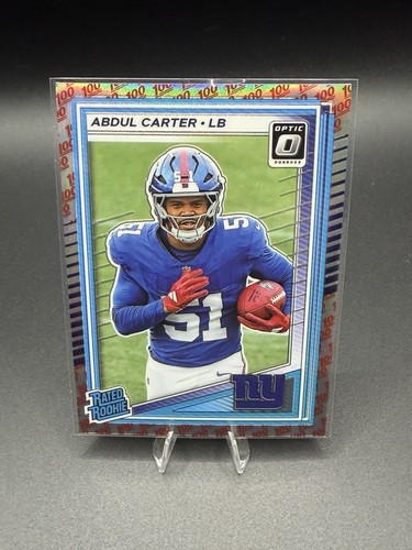 2025 Panini Optic Rated Rookie One Hundred Prizm #300 Abdul Carter Giants