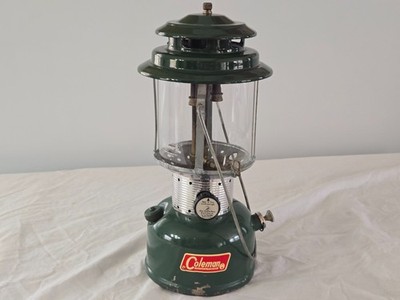 COLEMAN 220E SUNSHINE OF THE NIGHT DOUBLE MANTLE GREEN LANTERN DATE 5/68