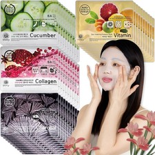 Korea Beauty Facial Sheet Masks Hydrating  Radiance Mix Set 4types 40pcs 