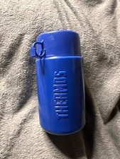 Vintage Merit Lunchbox Thermos blue  white