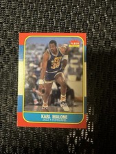 KARL MALONE 1986-87 FLEER ROOKIE CARD #68 UTAH JAZZ RC