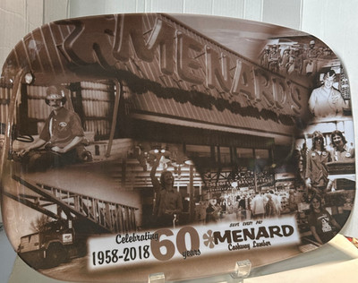 Menard's 60th Anniversary Melamine Ware  Tray 1958-2018 Excellent Condition