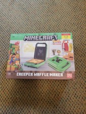 Minecraft Waffle Maker with Creeper Face- Fun Healthy Breakfast- New in Open Box