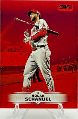 Nolan Schanuel 2025 Topps Stadium Club #88 Red Parallel Color Match Angels