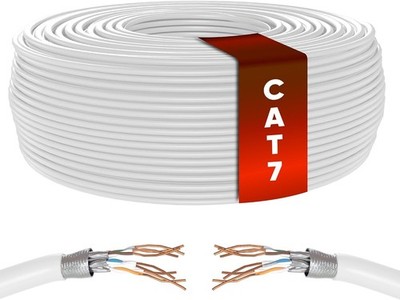 Bulk Cat 7 Ethernet Kabel 50m, High Speed Reinkupfer LAN Ethernet Netzwerkkabel