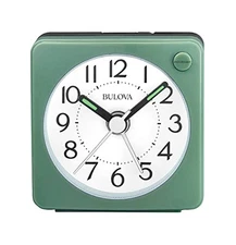  Clocks B1874, Ultra Small Travel Alarm with Snooze and Light, No Ticking, 