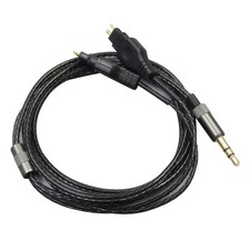 Black Repair Auto Earphone Cable For Sennheiser HD414 HD430 HD650 HD600 HD580 A