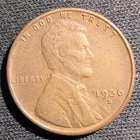1936-S Wheat Penny Cent Fine or better (F or better) Condition - Single Coin