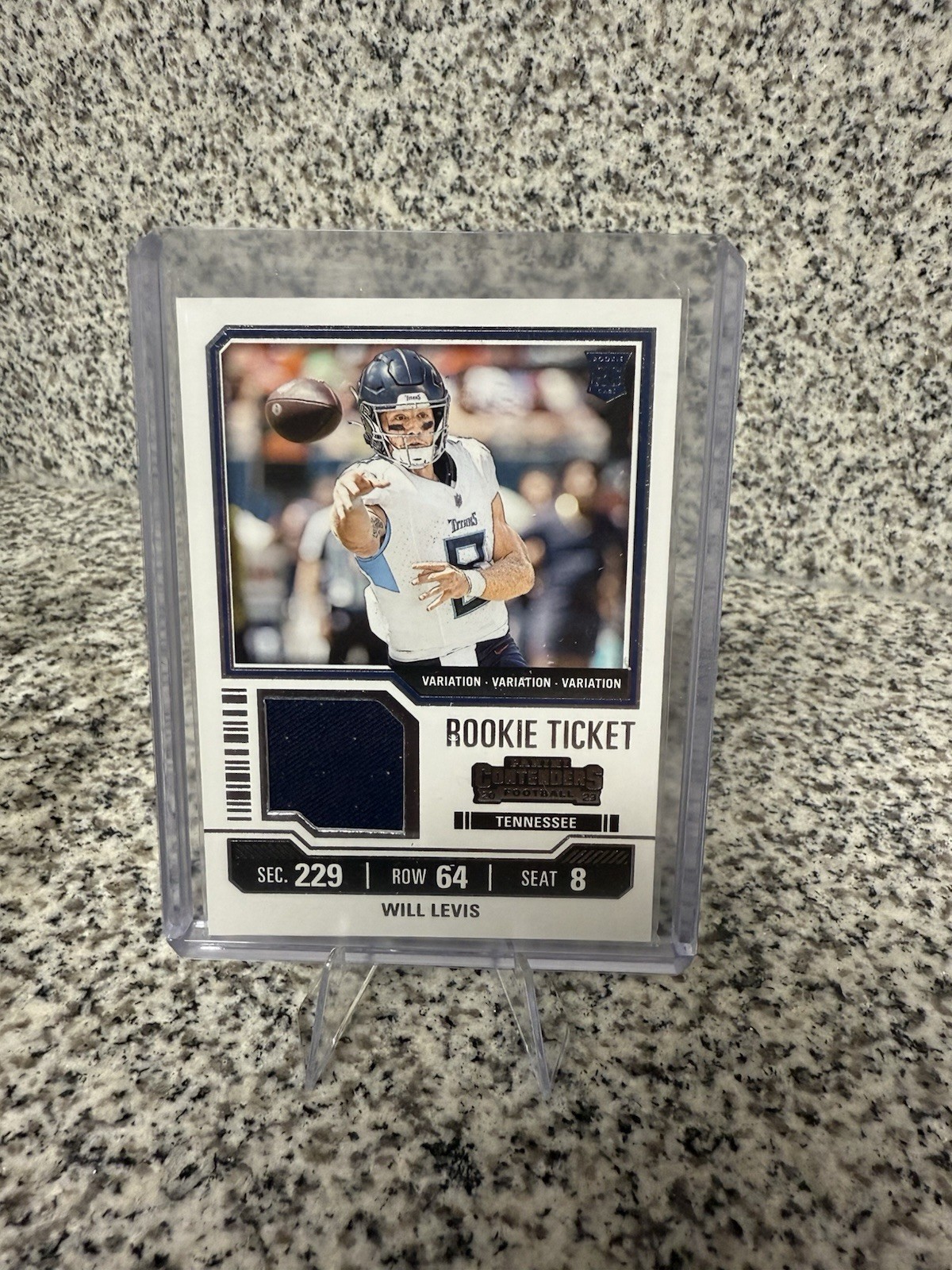 2023 Panini Contenders WILL LEVIS Rookie Ticket Variation Patch #TS40V Titans