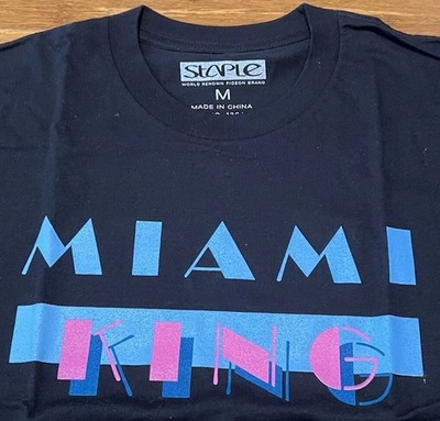 Unknwn X Staple Miami King Men s Shirt sz Medium Black South Beach Lebron