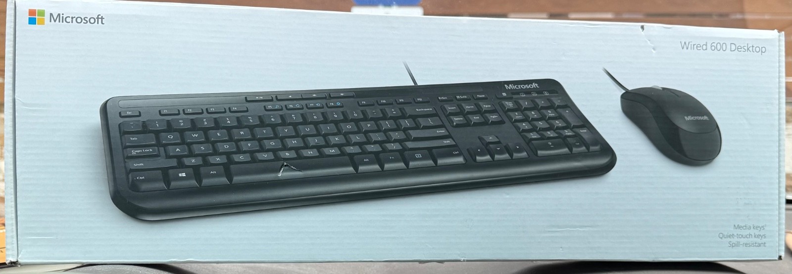 NEW Microsoft Wired Desktop 600 Keyboard & Mouse Combo