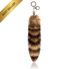 Raccoon Tail Keychain Furry Hip Hop Punk Trousers Chain Cosplay Scene Accessory
