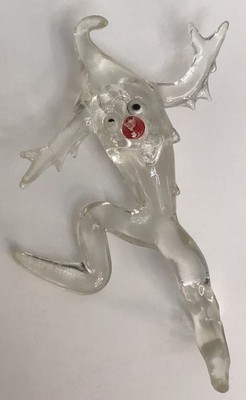 Vintage 1962 George Fusek Icy The Icicle Man Lucite Christmas Ornament *Read*