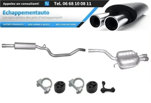 Échappement central et arrière complet pour VW Passat B6 2.0 TDI 2005-2010