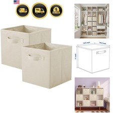Storage Bins, Foldable Fabric Storage Cubes And Cloth Storage Organizer Drawe...