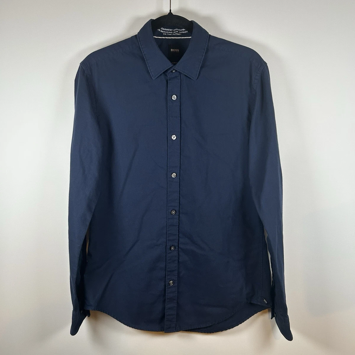 Camicia Da Uomo Hugo Boss Slim Fit Blu In Cotone Stretch 43 17 Camicia Da Uomo Hugo Boss Slim Fit Blu In Cotone Stretch 43 17
