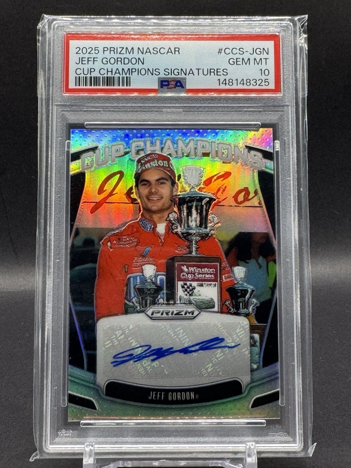 2025 Panini Prizm Cup Champions Signatures Jeff Gordon Autograph PSA 10 Gem Mint
