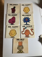 Vintage Mr Men Books Bundle Roger Hargreaves Fabbri 20p Mr Happy Tickle Greedy