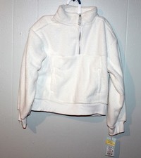 Cat  Jack Creaml 1/4 Quarter Zip Sherpa Pullover Fleece Sweatshirt S