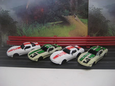 NEW Tyco Ho Slotcar  3 Corvette Bodies 2 White and 2 Glow in the Dark Green 