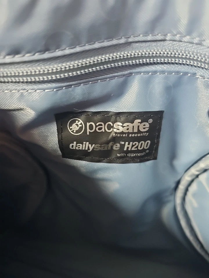 Bandolera de viaje Pacsafe Dailysafe H200 antirrobo azul/gris Foto 3 de 4