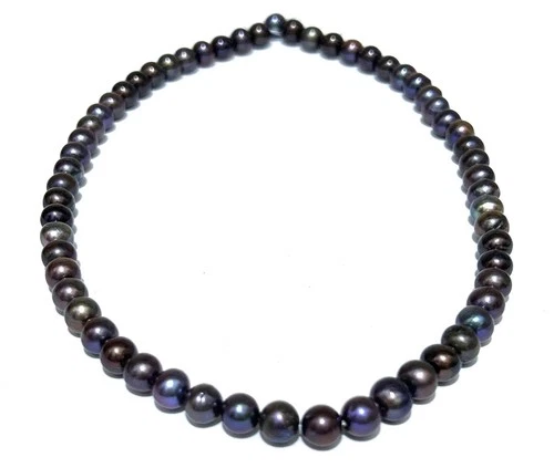 Genuine Multi Purple Blue Freshwater Cultured Pearl Strand – 6.5 - 7mm Round