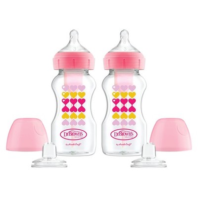 Dr. Brown s Anti-Colic Options+ Wide-Neck Sippy Bottle Starter Kit, 9oz/270mL,