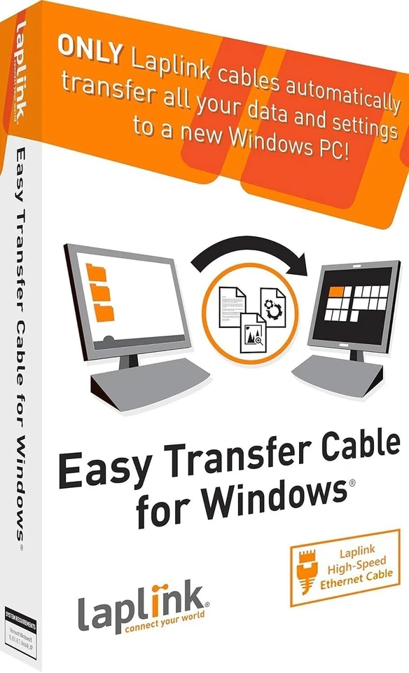 Laplink Easy Transfer Cable for Windows, Includes Pcmover Express Software and E - Image 2 of 4