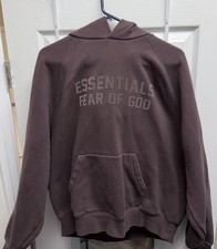 Fear Of God Essentials Hoodie Size Medium Brown. Good Condition.