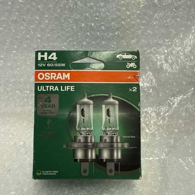 2x Genuine Osram Ultra Life H4 (472) 60/55w 12v [64193ULT-2HB]