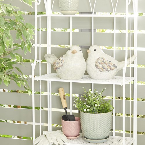Polystone Bird Decorative Garden Sculpture Indoor Outdoor Garden Statues, Set...