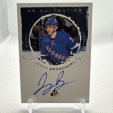 Jonny Brodzinski 2024-25 SP Authentic UD Authentics Auto New York Rangers