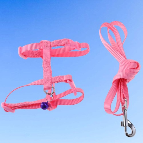 Adjustable Pet Rabbit Walking Running Harness Leash Lead with Small ...