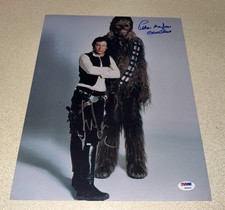 Harrison Ford & Peter Mayhew Signed 11x14 Photo Star Wars A New Hope PSA