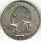 USA - 1943S - Washington ¼ $ - Silver Eagle - Low Mintage - #12394RG