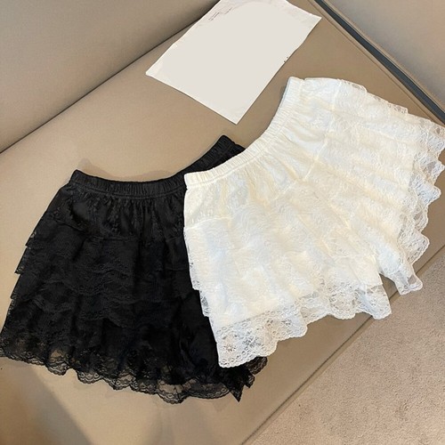 Womens Satin Lace Underwear Frilly Pettipants Bloomers Safety Lolita Short Pants - Picture 3 of 15