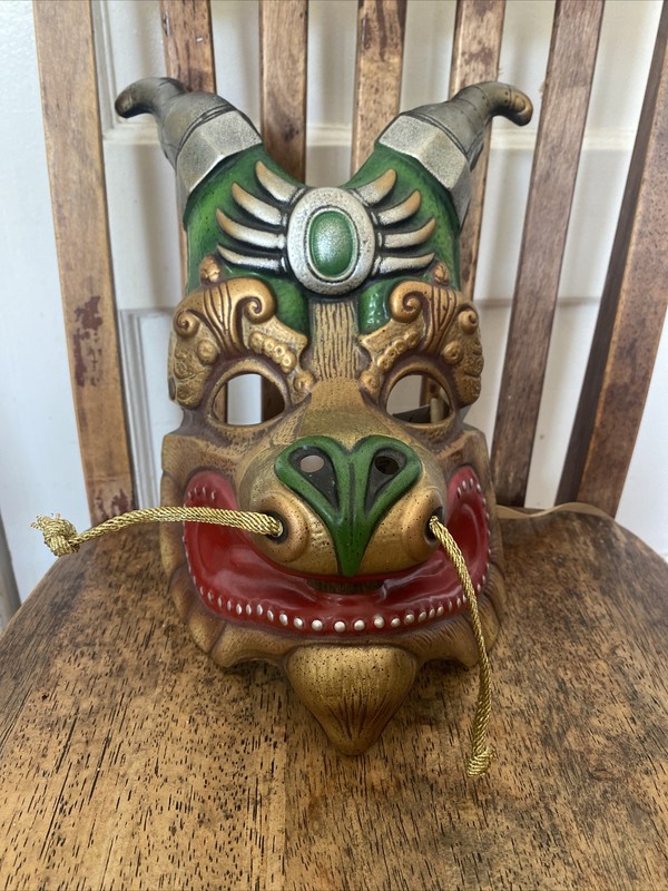 Dralion Cirque Du Soleil Dragon Mask Official Merchandise At Show Green & Gold