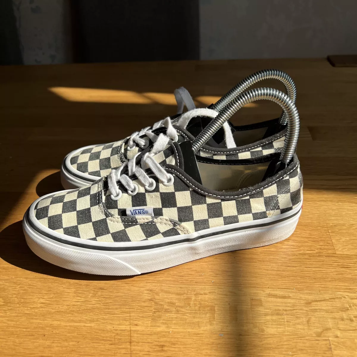 Vans Old skool Platform Black White Checkerboard Trainers Gym Shoes UK 3.5