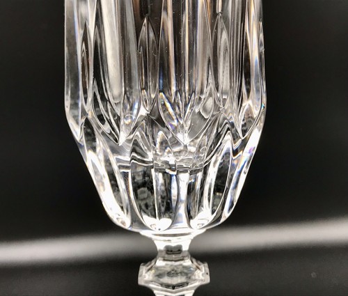 Vintage 3 eleganti flauti di spumante bicchieri di spumante vetro cristallo molato bello notturno - Foto 18 di 24