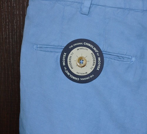 Incotex Light Blue Men's Cotton Stylish Trosure Pants Size US 42 EU 58 - Picture 7 of 12
