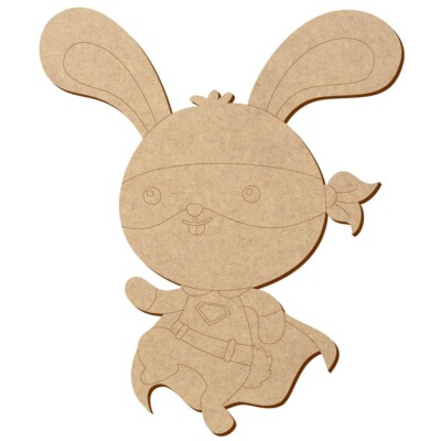 MDF Superhase - Deko Basteln 5-50 cm