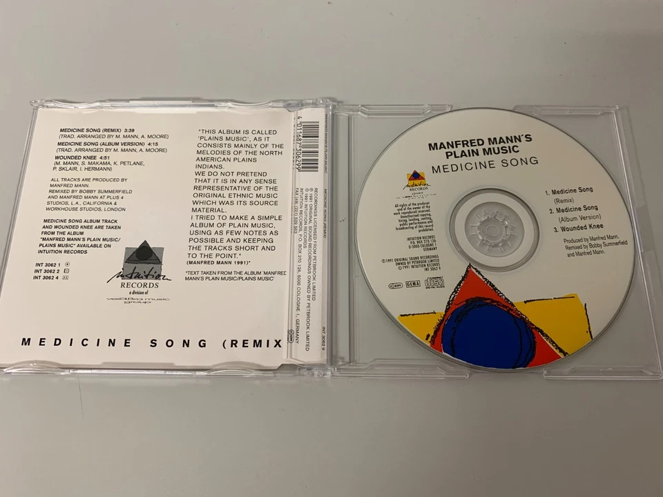 Manfred Mann's Earth Band – Medicine Song (Remix) - CD Single © 1991 - Bild 2 von 2